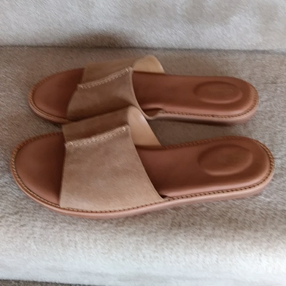 Clarks Karsea Mule Slide Leather Suede Sandal 8.5M Light Tan Suede - Picture 8 of 10